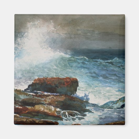 Winslow Homer - Incoming Tide, 1885，アートワーク マグネット (正面)