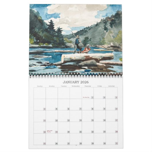 Winslow Homer Paintings Fine Art Calendar カレンダー (1月 2026)