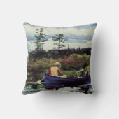 Winslow Homer: The Blue Boat, 1892，アートワーク クッション (裏面)