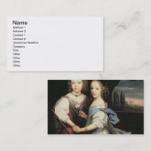 WinstonおよびArabella (1648-1730年の) Churcのポートレート 名刺 (正面/裏面)