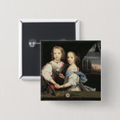 WinstonおよびArabella (1648-1730年の) Churcのポートレート 缶バッジ (正面&裏面)