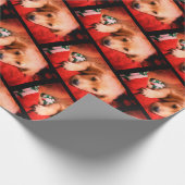 Winstonのクリスマス、無光沢の包装紙、30" x 6' ラッピングペーパー (角)