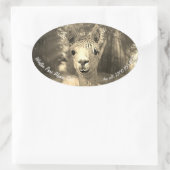 Winston公園のアルパカのスタッド 楕円形シール (バッグ)