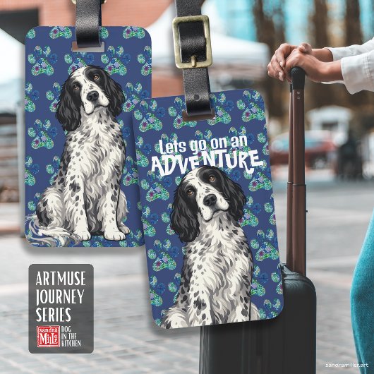 WINSTON イングリッシュ・セッター • ArtMuse Journeyシリーズ ラゲッジタグ