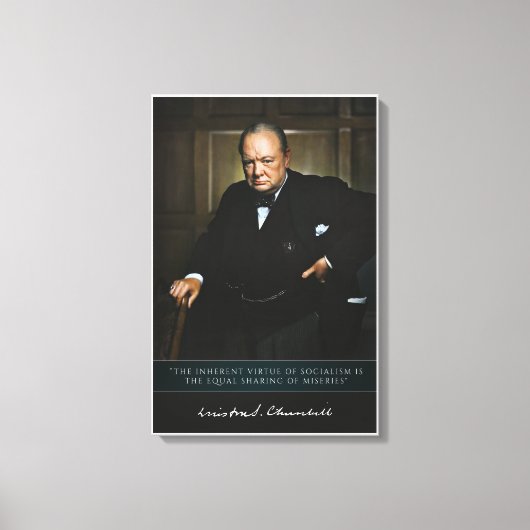 Winston Churchill – 英国のデコール首相 キャンバスプリント (正面)
