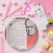 Winston Churchill、英国の第2次世界大戦ポスターの再印刷。 ペーパープレート (パーティー)