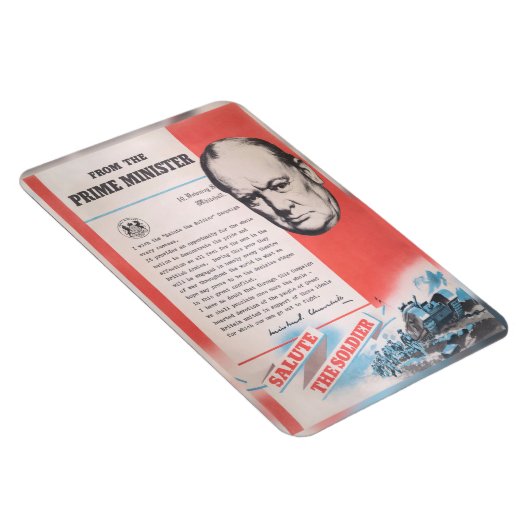 Winston Churchill、英国の第2次世界大戦ポスター再版 マグネット (右側)