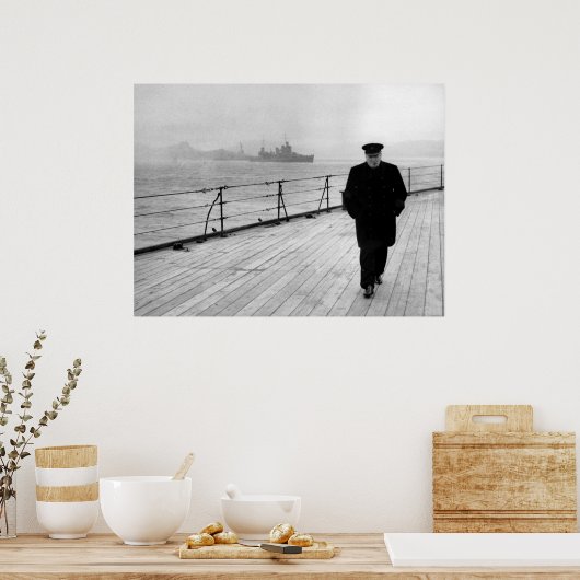 Winston Churchill At Sea ポスター (キッチン)