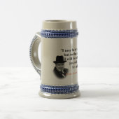 Winston Churchill Quote On Being Drunk And Ugly ビールジョッキ (正面左)