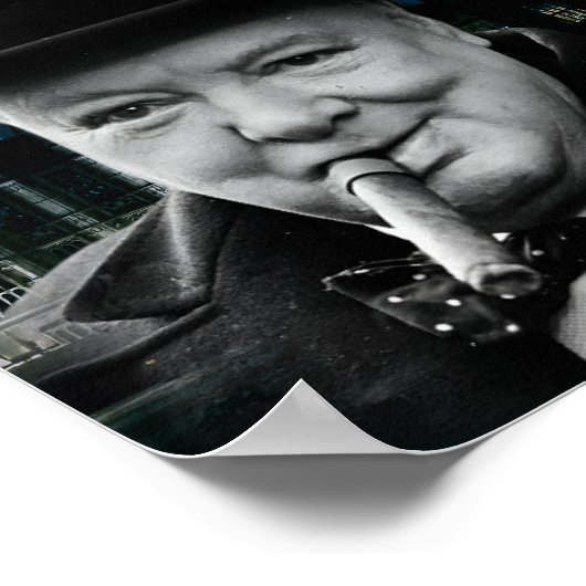 Winston Churchill Quote On Courage ポスター (角)