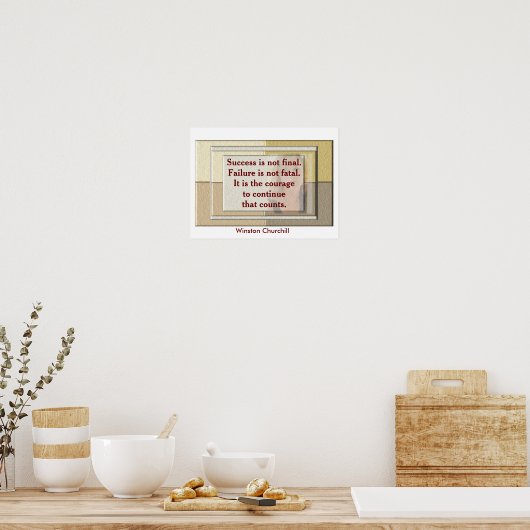Winston Churchill - quote poster ポスター (キッチン)