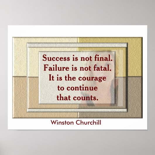 Winston Churchill - quote poster ポスター (正面)