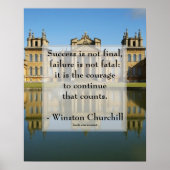 Winston Churchill Quote; Success Blenheim Palace ポスター (正面)
