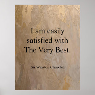 Winston Churchill Quote; The Very Best ポスター