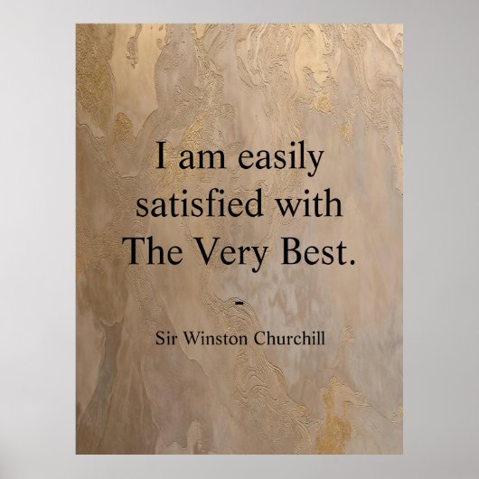 Winston Churchill Quote; The Very Best ポスター (正面)