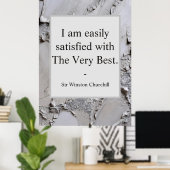 Winston Churchill Quote; The Very Best ポスター (ホームオフィス)