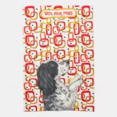 WINSTON English Setter  - ArtMuse Kitchen Towels  キッチンタオル (縦)