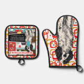 WINSTON English Setter  Oven Mitt & Pot Holder 鍋つかみ&鍋敷きセット (正面)