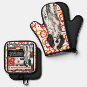 WINSTON English Setter  Oven Mitt & Pot Holder 鍋つかみ&鍋敷きセット (正面/裏面)