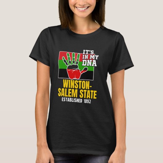 Winston-Salem州、WSSU、フラグHBCU HBC Tシャツ (正面)
