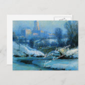 WiNterのセントラルパークからのクリスマスの願い シーズンポストカード (正面/裏面)