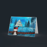winter湖のクリスマスのフォークのブランク シーズンカード<br><div class="desc">キーホルダー、腕時計、コースター、ギフトで利用できるまたはラベル、ペンダント、郵便はがき、オーナメント、空白のな挨拶状、布のナプキン、場所マット、装飾用クッション、ステッカー、ギフト用包装紙、まな板、サービングの皿、バンダナ、夜ライト、ケーキの焼き皿およびケーキのポップ付きます。</div>