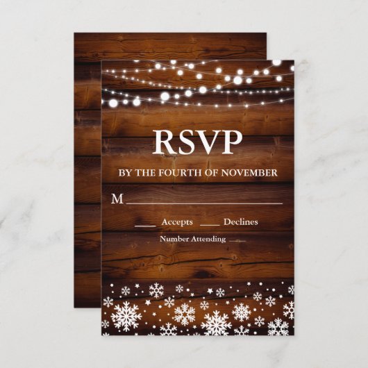 Winter素朴 Snowflake RSVP (正面/裏面)