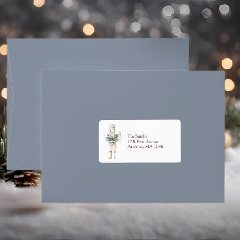 Winter エレガント Blue Nutcrackerアドレス ラベル