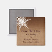 Winter グラデーション Save the Date Magnet マグネット (正面/裏面)