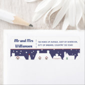 Winter モダン Housesクリスマスの住所の変更 ラベル (インサイチュ)