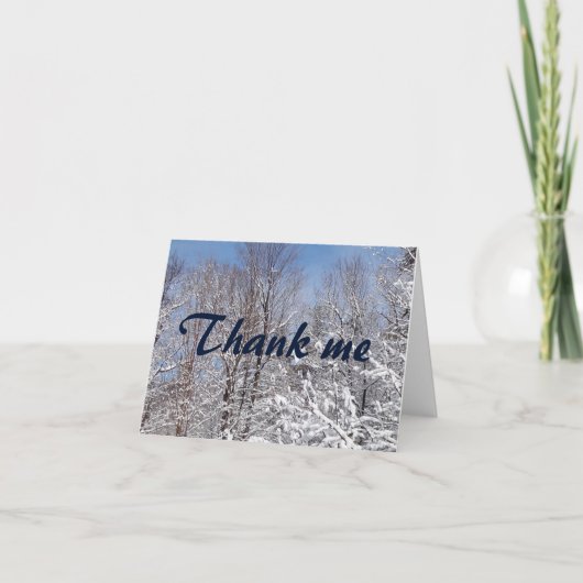 Winter 感謝してい Me Notecards サンキューカード (正面)