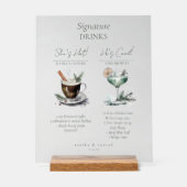 Winter 素朴 Signature Drinks Frosted ID1049 アクリルサイン (正面)