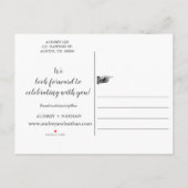 Winter 素朴 Snow Barn Wood Photo Save the Date 案内ポストカード (裏面)