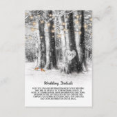 Winter 素朴 Tree & String Lightsの結婚詳細 エンクロージャーカード (正面)