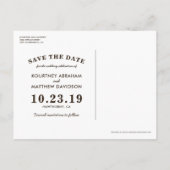 Winter 素朴 Woodland Tree日付を保存 案内ポストカード (裏面)