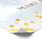 Winter 50th Anniversaryの結婚フォトウェルカムサイン ポスター (角)