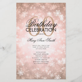 Winter 60誕生日プログラムバラ金ゴールド チラシ