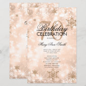 Winter 70エレガント誕生日プログラムバラ金ゴールドメニュー (正面/裏面)