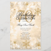 Winter 70エレガントth誕生日プログラム金ゴールド（メニュー付き） (正面)