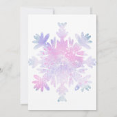 Winter A Little Snowflake Baby Shower 招待状 (裏面)