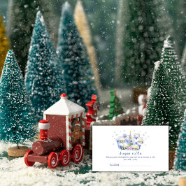 Winter A Village Diaper Raffle Baby Shower  エンクロージャーカード