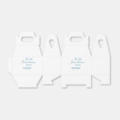 Winter Adventure awaits baby shower blue snowflake フェイバーボックス (折り畳みなし)