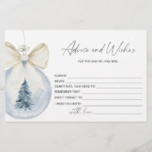 Winter advice and wishes bridal shower stationery 便箋 (正面)