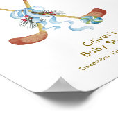 Winter All Star Bow Hockey Baby Shower Welcome ポスター (角)