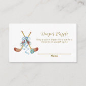 Winter All Star Hockey Diaper Raffle Baby Shower  エンクロージャーカード (正面)