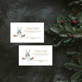 Winter All Star Hockey Diaper Raffle Baby Shower  エンクロージャーカード