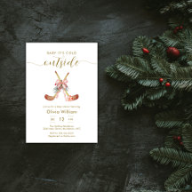 Winter All Stars Bow Hockey Girl Baby Shower