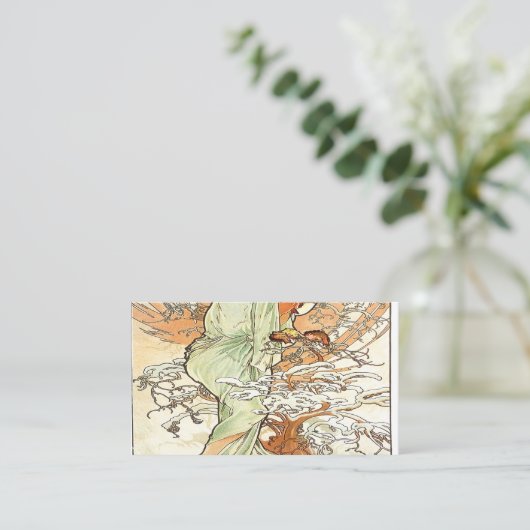 Winter Alphonse Mucha 名刺 (スタンド正面)