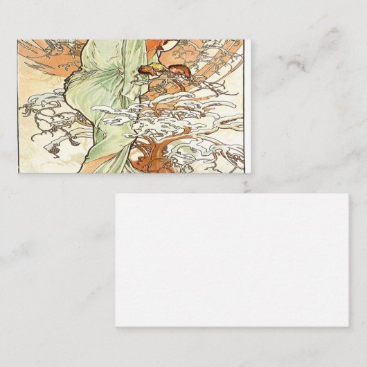 Winter Alphonse Mucha 名刺 (正面/裏面)