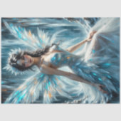 Winter Angel Fairy Ice Kingdom Fantasy Decoupage  薄葉紙 (正面)